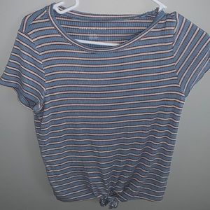 striped american eagle top.
